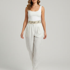 Pantolon şerit kemer bol kesim 6002 Touch