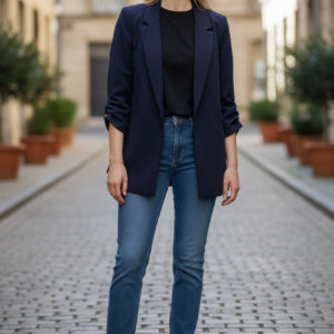 Ceket blazer krep büzgü kol SIS1410 Touch